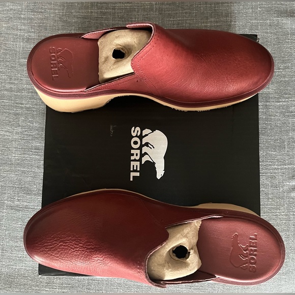 SOREL Women's Hi-Line Heel Mule Boot Clog Slide Size 12 NWB Spice Tawny Buff - Picture 6 of 7